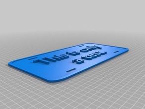 only test signs & logos door plaque license plate sign wall 3d print model - Mito3D