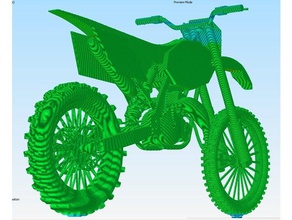 bici de la suciedad fijo impresión vehículos bicicleta dirtbike motor motocross motocicleta offroad yz250 3d print model - Mito3D