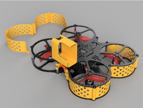 dia b-fly cinequad clip de la garde r c véhicules cinewhoop drone fpv l'hélice prop guard 3d print model - Mito3D