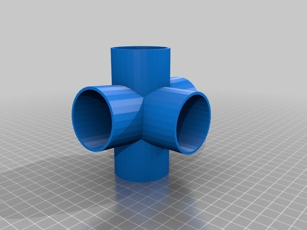 conector de pvc 20 mm pastel cruz partes personalizado 3D print model - Mito3D