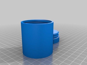 pequeno frasco de 50 mm rosca da tampa recipientes recipiente jar 3d print model - Mito3D