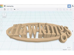 hawkings name-tag Schlüsselanhänger 3d print model - Mito3D