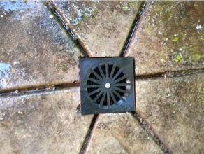 outdoor drain cover & garden filter square water 3d print model - Mito3D