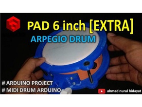 extra - diy midi drum pad 6ich 3d printing arduino nano 3d print model - Mito3D