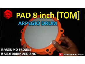 tom floor - diy midi drum pad 8ich 3d printing 3d print model - Mito3D