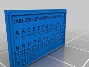 braille board learning 3d print model - Mito3D