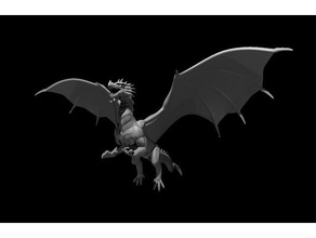 Roter Drache - Fliegen Spielzeug & Spiele dnd dragon dungeons dragons red 3d print model - Mito3D