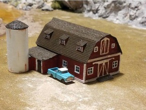 model train barn silo 3d print model - Mito3D