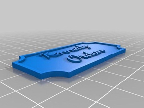 kennedy nametag decor customized 3d print model - Mito3D
