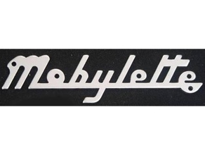 monogramme mobylette signs & logos logo mbk 51 moped motobecane motoconfort 3d print model - Mito3D