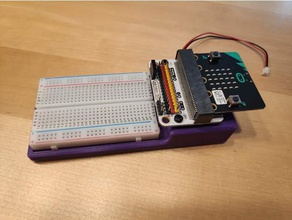 micro-bit-breadboardhalterung inkl sensorbit breakout-board-befestigung in der Robotik 3d print model - Mito3D