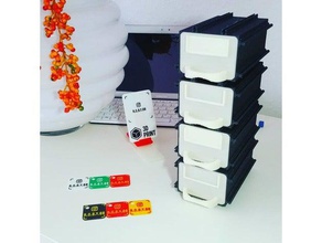 impilabili storage box magnete organizzazione impilabile di archiviazione scatola stoccaggio 3d print model - Mito3D