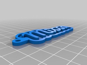missa clave de la cadena su nombre personal llaveros personalizado 3d print model - Mito3D