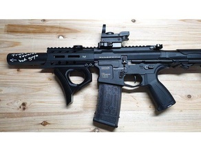hera style ares amoeba 013 014 edition fits also mlok diy ar15 foregrip grip m4 airsoft 3d print model - Mito3D