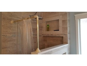 shower rod ends bathroom 3d print model - Mito3D