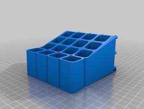 large screwdriver holder 4 x - pegboard wizard tool holders & boxes customized 3d print model - Mito3D