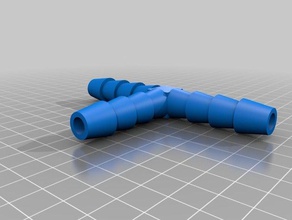 t-forma de tubo ligação mangueira - 16mm exterior e jardim personalizado 3d print model - Mito3D