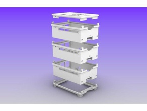 raspberry pi 4 modular stacking cluster case electronics 3d print model - Mito3D