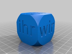 pronom wuerfel dice customized 3d print model - Mito3D
