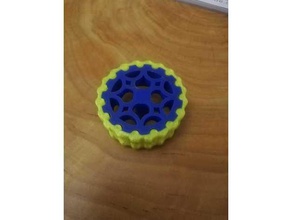 wheel tire tt motor yellow mechanical toys flex pla roue steampunk tpu 3d print model - Mito3D