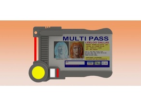 carte rfid multi pass - id card 3d printing 5th element holder cinema film le cinqui me l ment movie multipass 3d print model - Mito3D