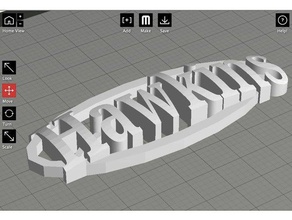 hawkins isim etiketi Anahtarlık 3d print model - Mito3D