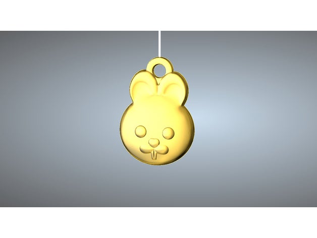 q1 type 04-rabbit pendant jewelry 3D print model - Mito3D