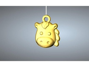 q1 type 07-horse pendant jewelry 3d print model - Mito3D