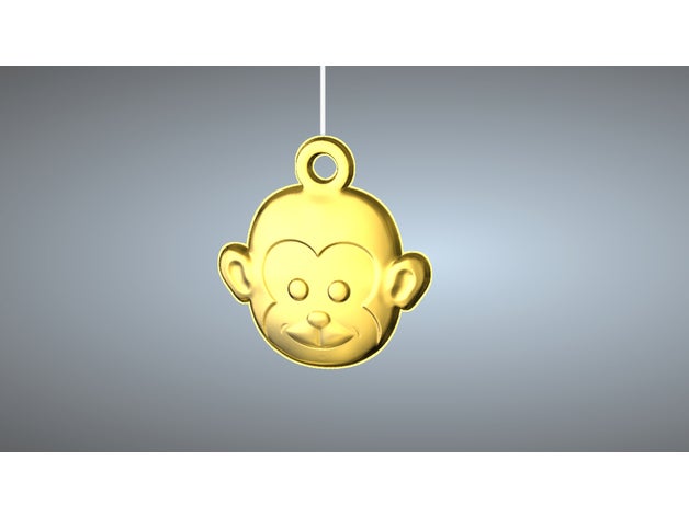 q1 type 09-monkey pendant jewelry 3D print model - Mito3D