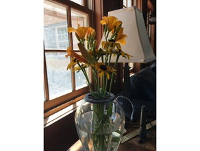 vase à fleur en insertion décor 3d print model - Mito3D