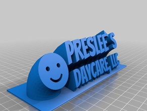 preslee's daycare office customized 3d print model - Mito3D