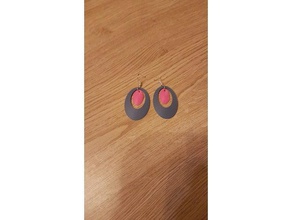 boucles doreilles elliptiques earrings 3d print model - Mito3D