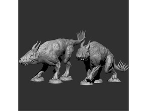 fel hounds games demon dnd dog fantasy monster roleplaying wargaming 3d print model - Mito3D