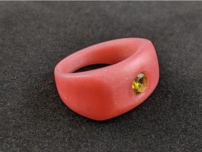 básica bling ring anéis zirconia cúbico jóias protopasta anel brilho 3d print model - Mito3D