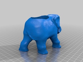 elephant plant decor animal 3d print model - Mito3D