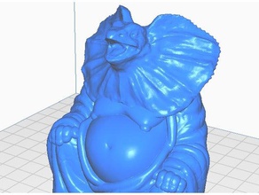 frilled Buda hayvan toplama kertenkele heykeller büstü remix heykel 3d print model - Mito3D