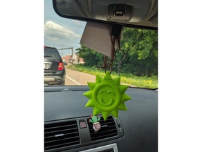 mr sun - thermal sherpa interactive art car color change changing heat pendant temperature warning sign 3d print model - Mito3D