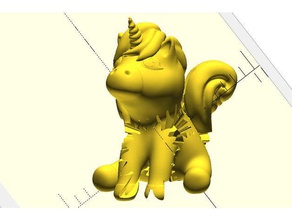 gear unicorn - rotating geared powderpuff interactive art cube gears cute heart screwless three unicorns 3d print model - Mito3D