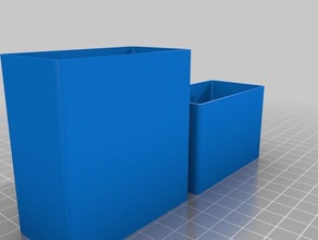 voll parametrischen box zwei Packungen Spielkarten Container kundengebundene 3d print model - Mito3D