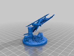 atla - hellfish mermaid barbarian dnd dungeons & dragons mini games d&d inox shark tiefling 3d print model - Mito3D