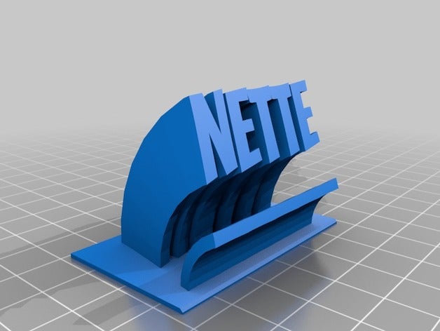 nette revisión de la oficina personalizado 3D print model - Mito3D