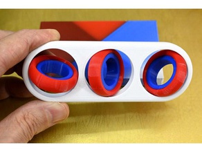 livre-spinning três rolamento fidget - multicolor remix brinquedos & games 3d print model - Mito3D