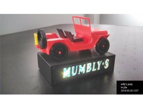jeep wrangler willys mb araç 3d print model - Mito3D