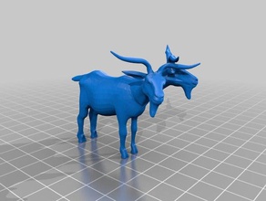 two headed goat mini creatures abomination dnd miniature 3d print model - Mito3D