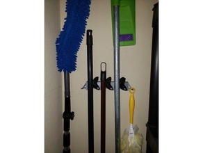 broom-mop-tool holder organization broom cleaning tools mop tool 3d print model - Mito3D