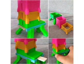 carcarssonne Fliesen-dispenser Spielzeug & game Zubehör - Spender table-top-Spiel tabletop tabletop-gaming tile 3d print model - Mito3D