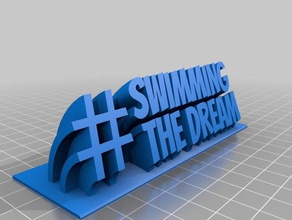 swimming dream office customized 3d print model - Mito3D