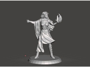 elven mage w o staff & orb people dnd miniature mini sorcerer tabletop wizard 3d print model - Mito3D