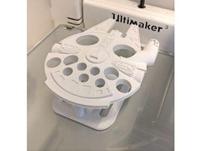 millennium falcon multi-tube holder tool holders & boxes conical eppendorf tube millenium star wars test rack 3d print model - Mito3D