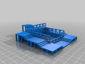 grand escalier bâtiments et structures de l'architecture n échelle 3d print model - Mito3D